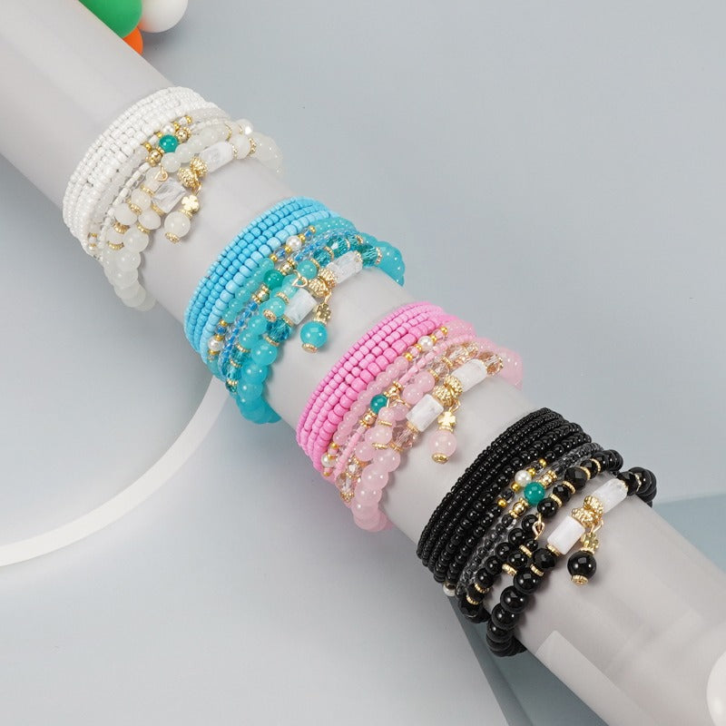 Wholesale Rice Beads Bohemian Multi-Stretch Bracelet